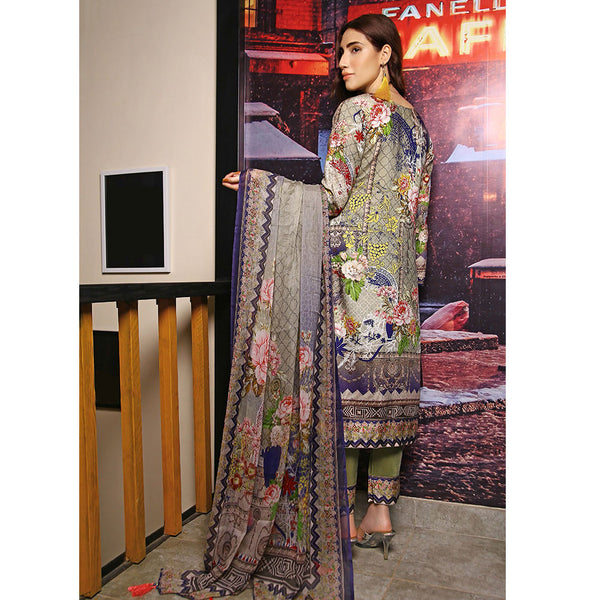 RA LE ROYAL Viscose Jacquard Printed & Embroidered 3 Pcs Un-Stitched Suit - DA-2821, Women, 3Pcs Shalwar Suit, Rana Arts, Chase Value