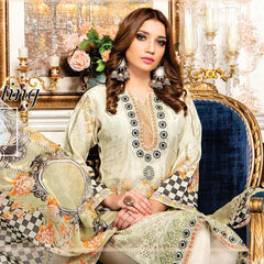 Zaarish Embroidered Unstitched 3Pcs Suit - Dp-2835, Women, 3Pcs Shalwar Suit, Rana Arts, Chase Value