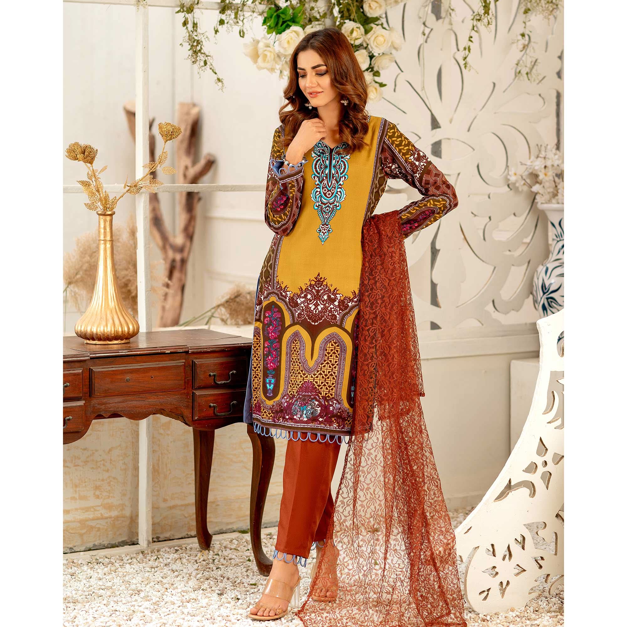 Rangoli Malai Unstitched 3Pcs Suit - 901, Women, 3Pcs Shalwar Suit, Chase Value, Chase Value