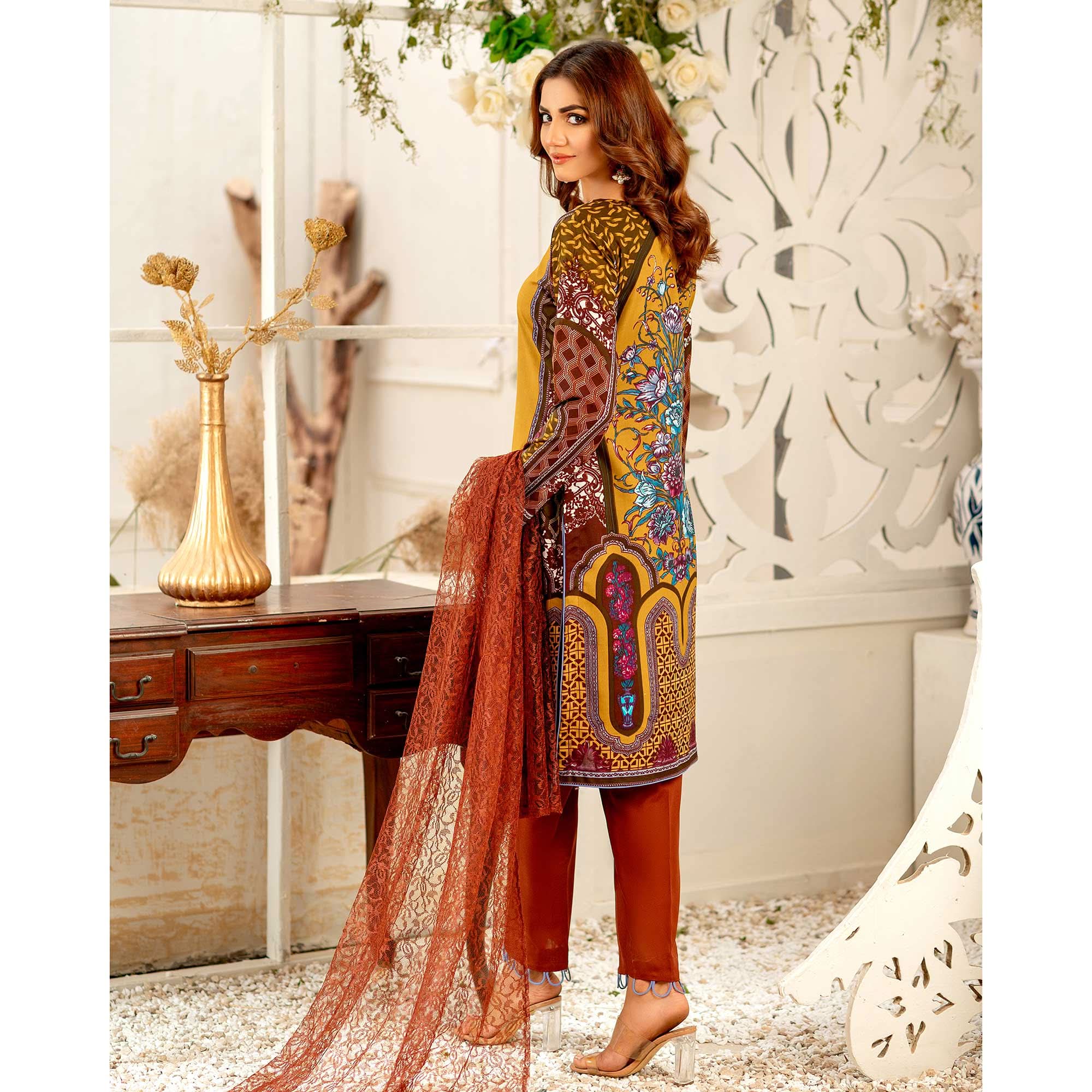 Rangoli Malai Unstitched 3Pcs Suit - 901, Women, 3Pcs Shalwar Suit, Chase Value, Chase Value