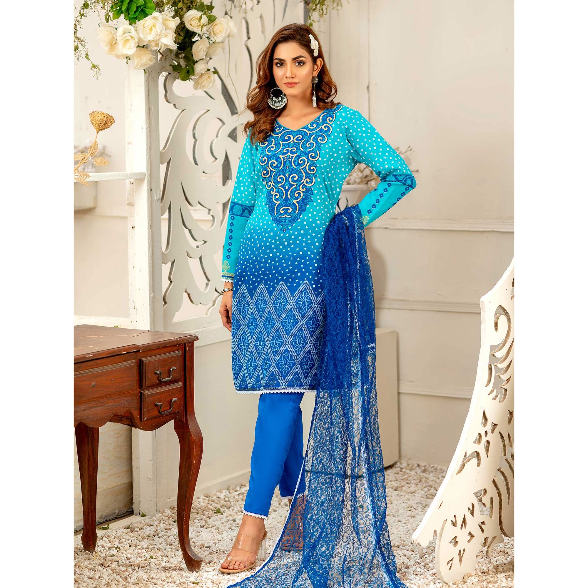 Rangoli Malai Unstitched 3Pcs Suit - 906, Women, 3Pcs Shalwar Suit, Chase Value, Chase Value