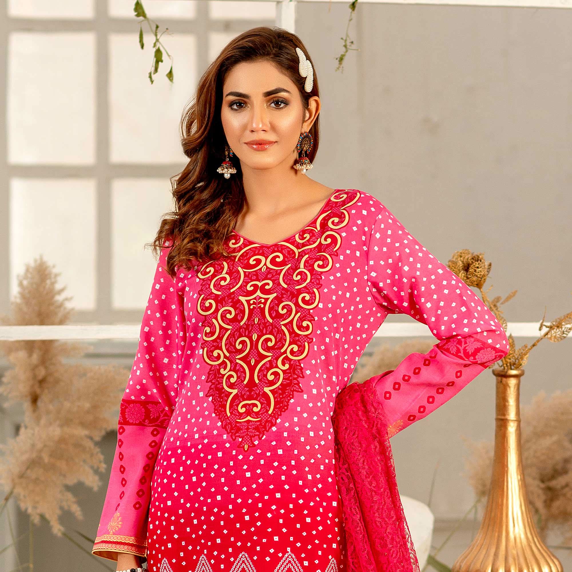 Rangoli Malai Unstitched 3Pcs Suit - 907, Women, 3Pcs Shalwar Suit, Chase Value, Chase Value