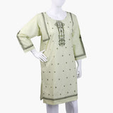 Women's Embroidered Kurti - Light Green, Women Ready Kurtis, Chase Value, Chase Value