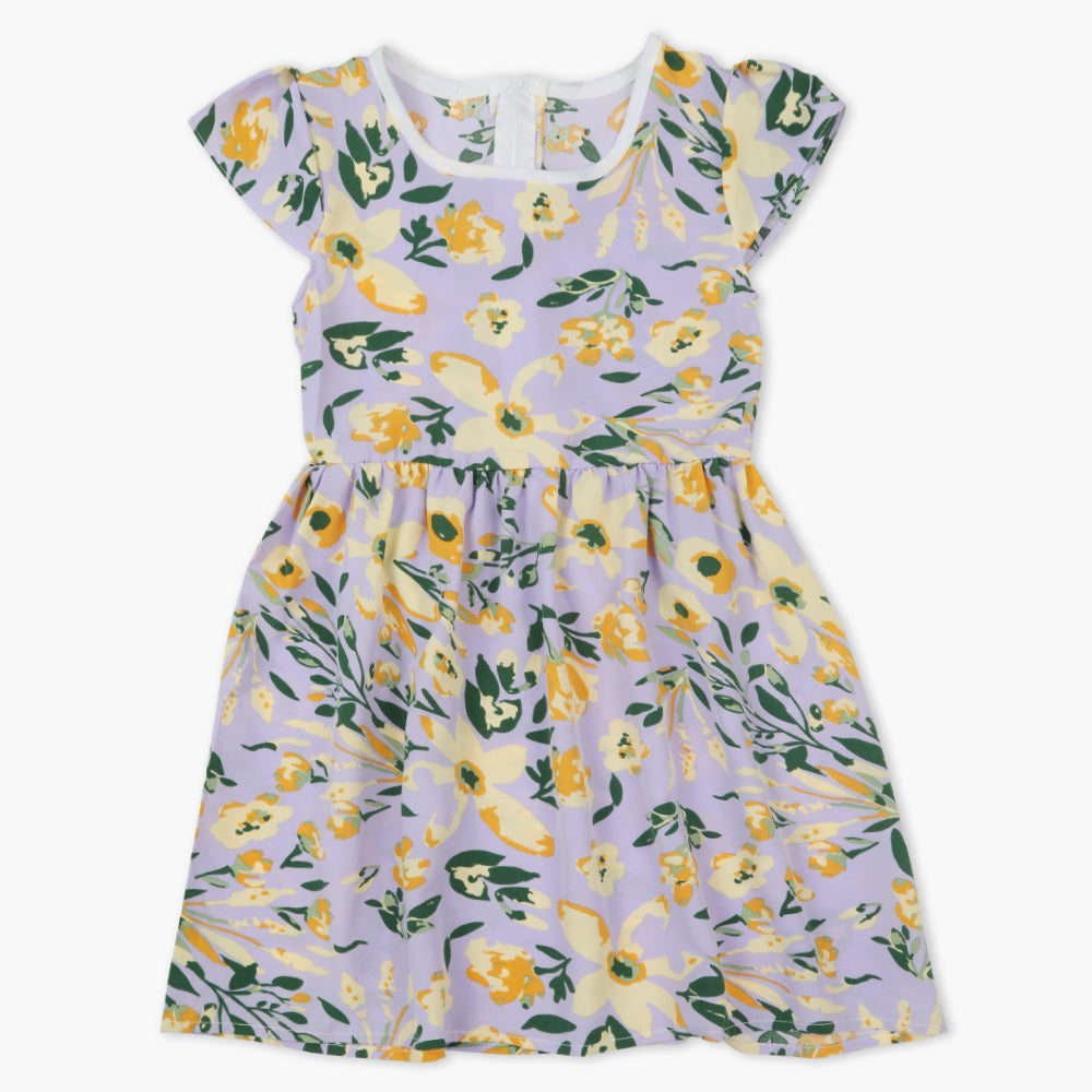 Girl's Cotton Frock - Light Purple, Girls Frocks, Chase Value, Chase Value