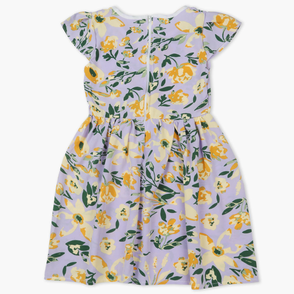 Girl's Cotton Frock - Light Purple, Girls Frocks, Chase Value, Chase Value