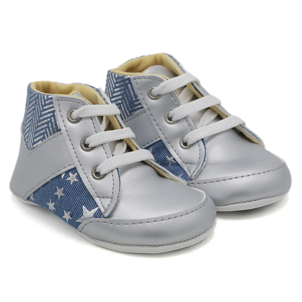 Newborn Girls Booties Shoes - Silver, Newborn Caps, Shoes & Socks, Chase Value, Chase Value