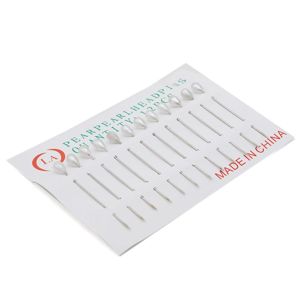 Scarf Pin 12Pc Card - White, Women Scarf Pins & Brooches, Chase Value, Chase Value