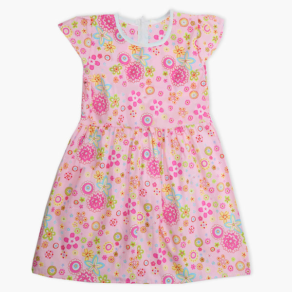Girls Cotton Frock - Pink, Girls Frocks, Chase Value, Chase Value
