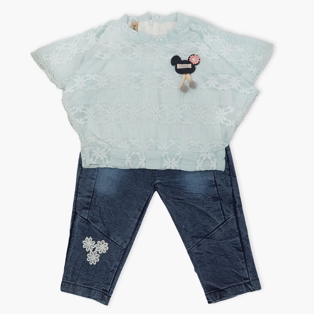 Girls Pant Suit - Light Blue, Girls Suits, Chase Value, Chase Value