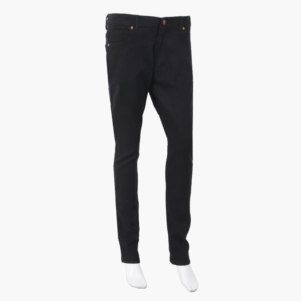 Women's Basic Denim Pant - Black, Women Pants & Tights, Chase Value, Chase Value