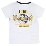 Boys Half Sleeves T-Shirt - White, Kids, Boys T-Shirts, Chase Value, Chase Value