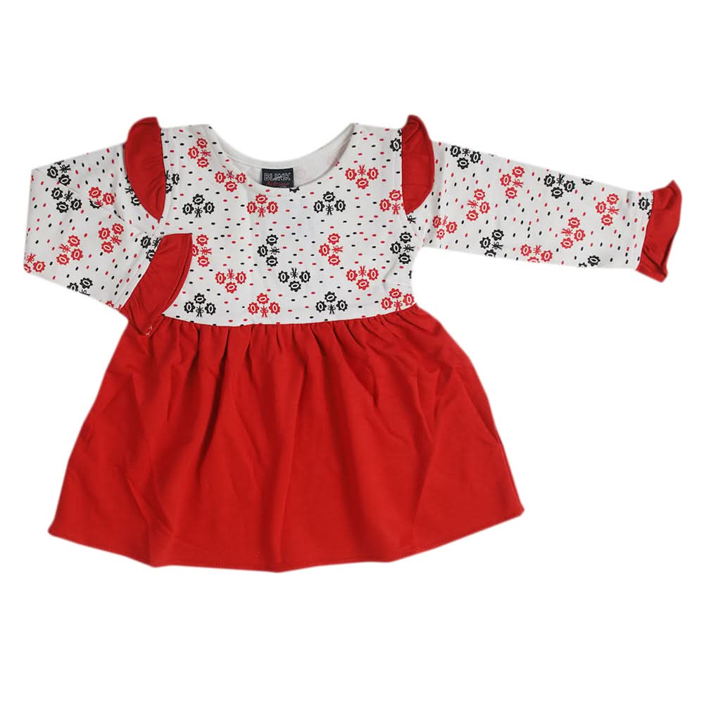 Girls Frock - Red, Girls Frocks, Chase Value, Chase Value