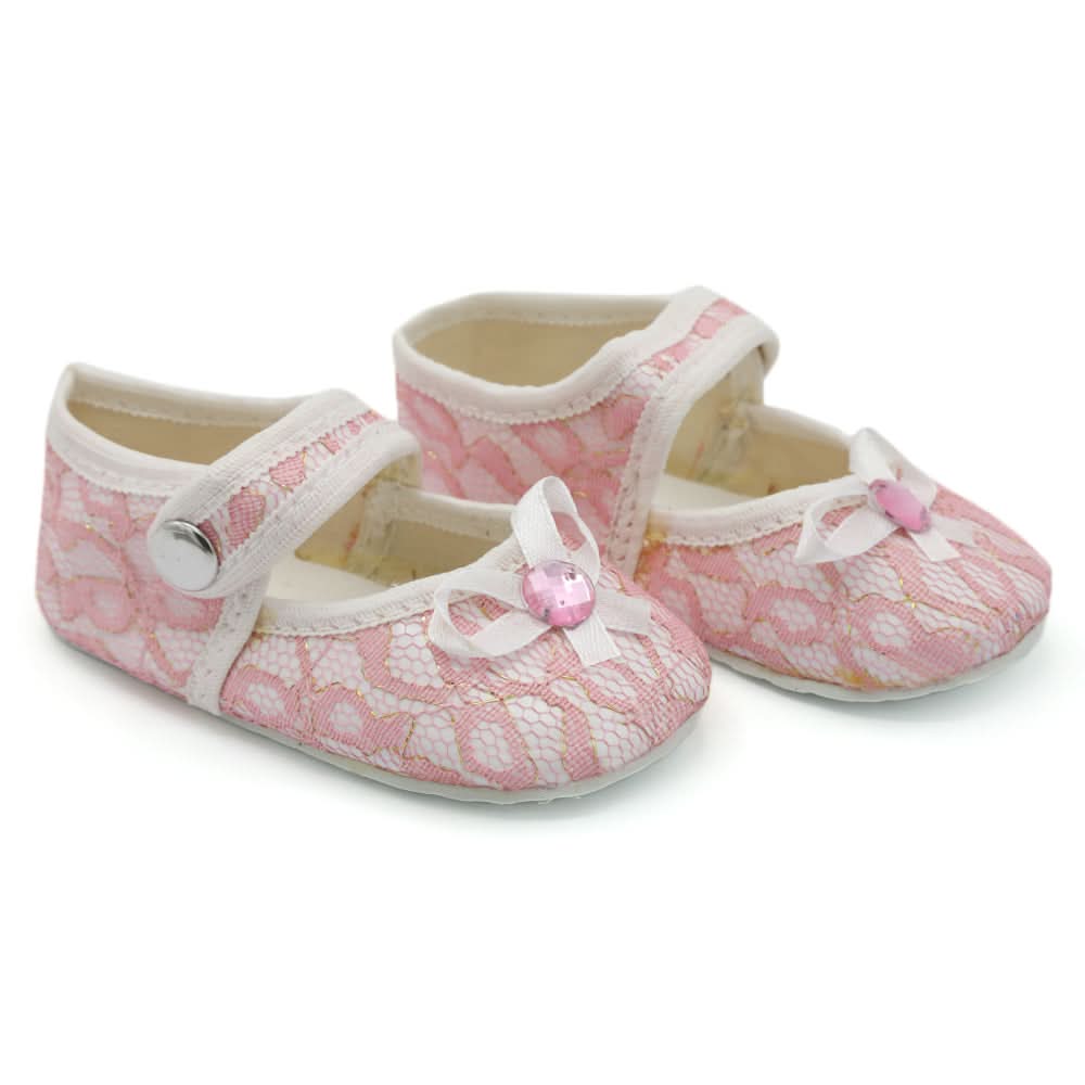 Newborns Girls Net Pumpy - Light Pink, Newborn Caps, Shoes & Socks, Chase Value, Chase Value