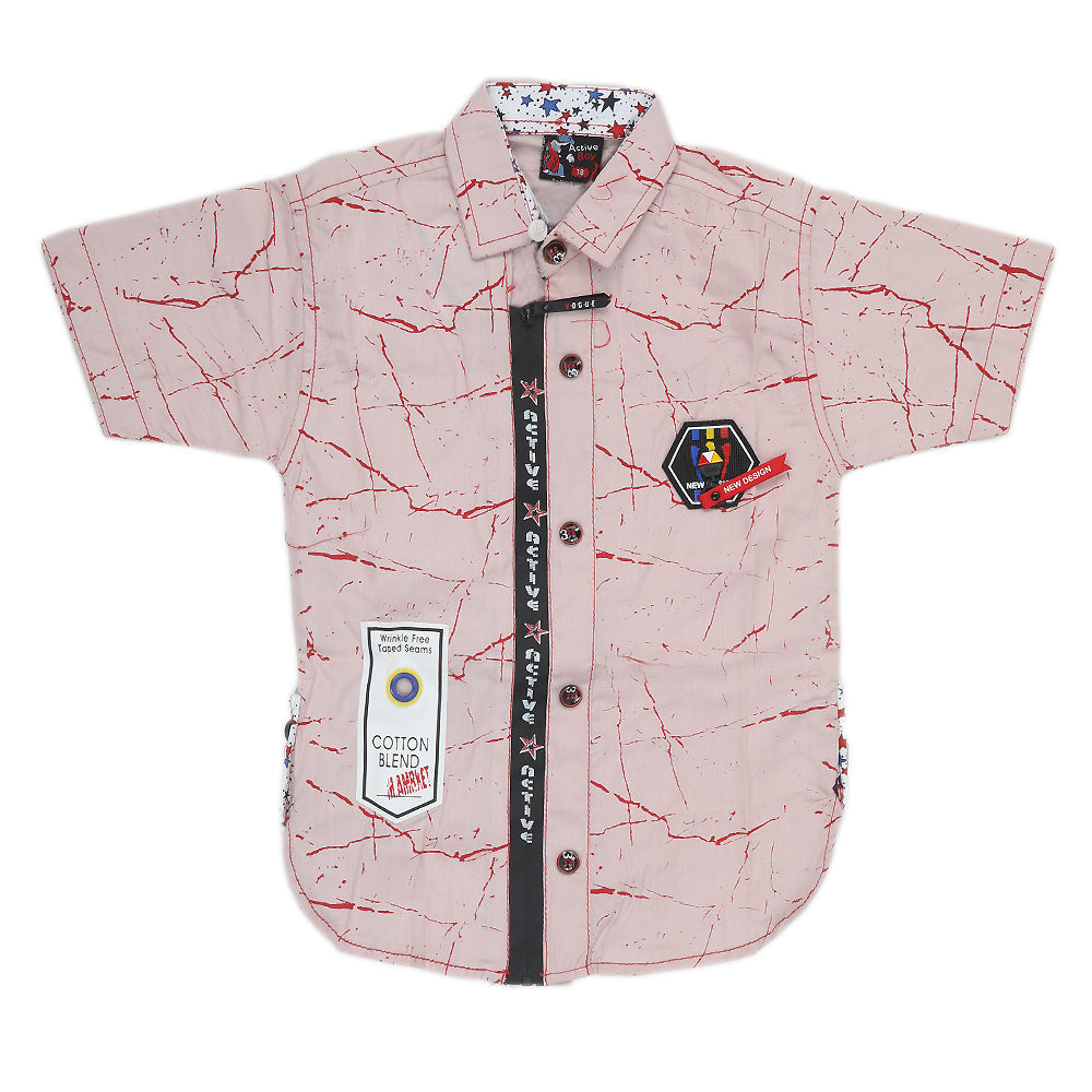 Boys Half Sleeves Casual Shirt - Pink, Kids, Boys Shirts, Chase Value, Chase Value