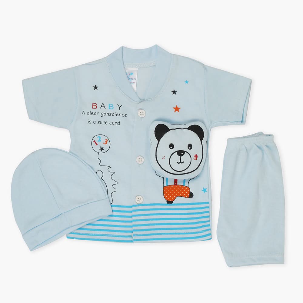 Newborn Boys Half Sleeves Suit - Blue, Newborn Boys Sets & Suits, Chase Value, Chase Value