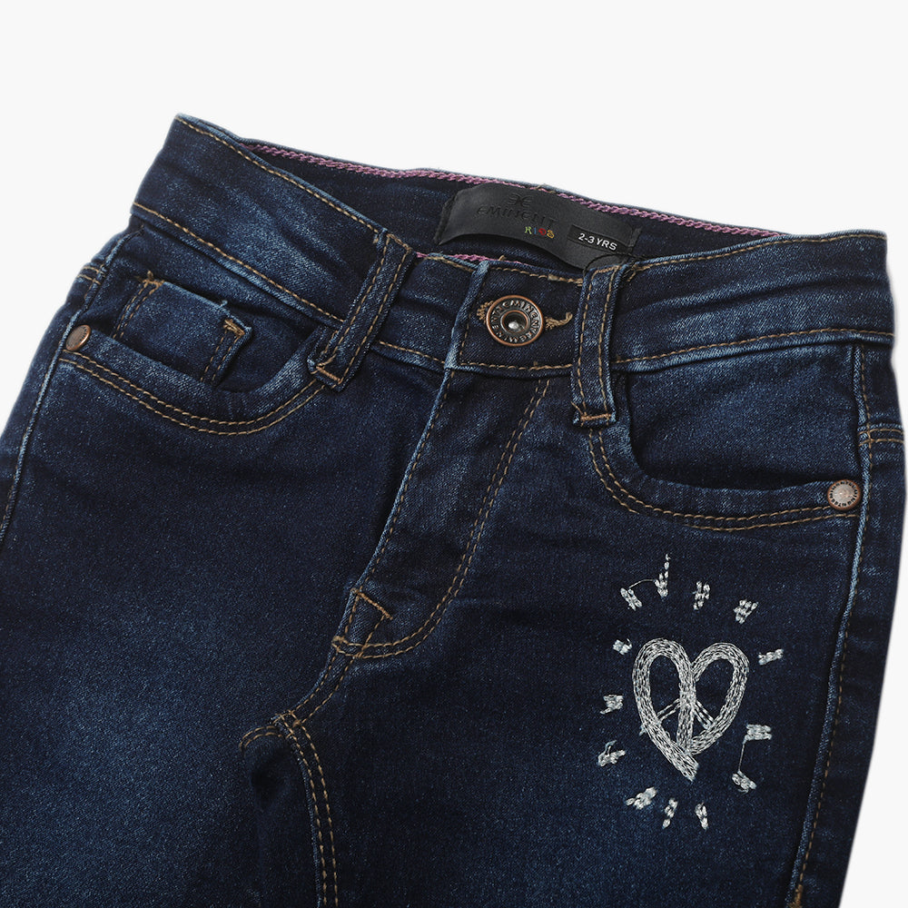 Girls Denim Pant - Dark Blue, Girls Pants & Capri, Chase Value, Chase Value