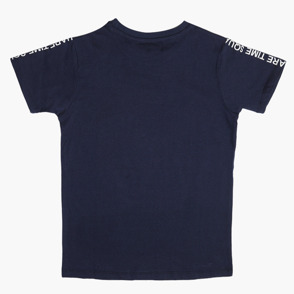 Eminent Boys Half Sleeves T-Shirt - Navy Blue, Boys T-Shirts, Eminent, Chase Value