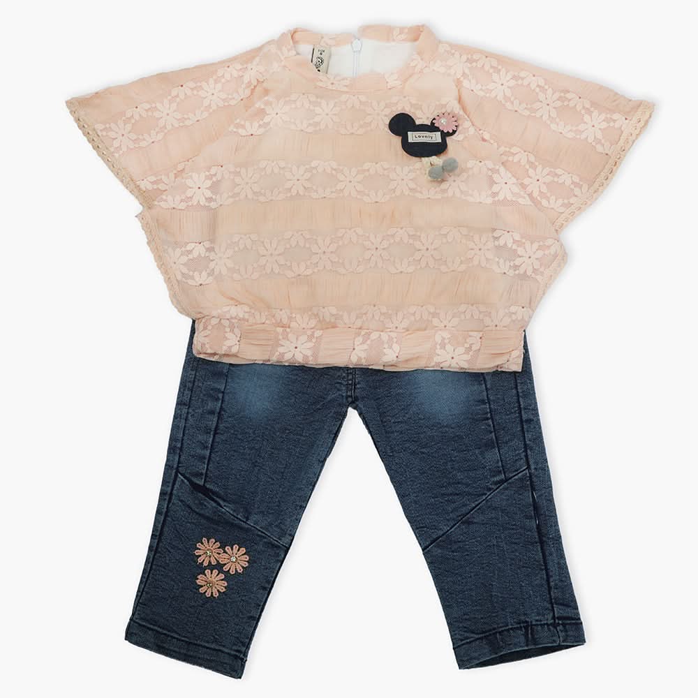 Girls Pant Suit - Peach, Girls Suits, Chase Value, Chase Value