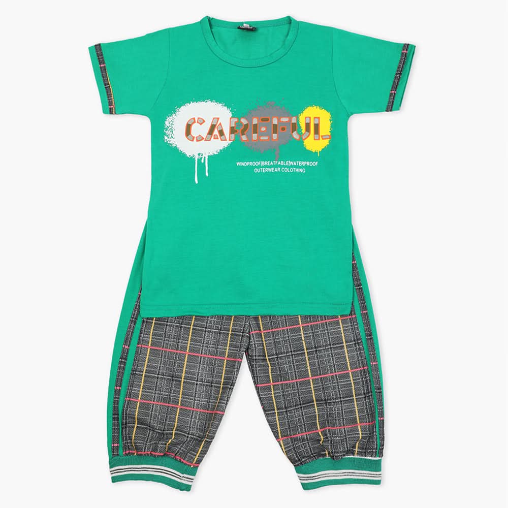 Boys Half Sleeves Suit - Green, Boys Sets & Suits, Chase Value, Chase Value
