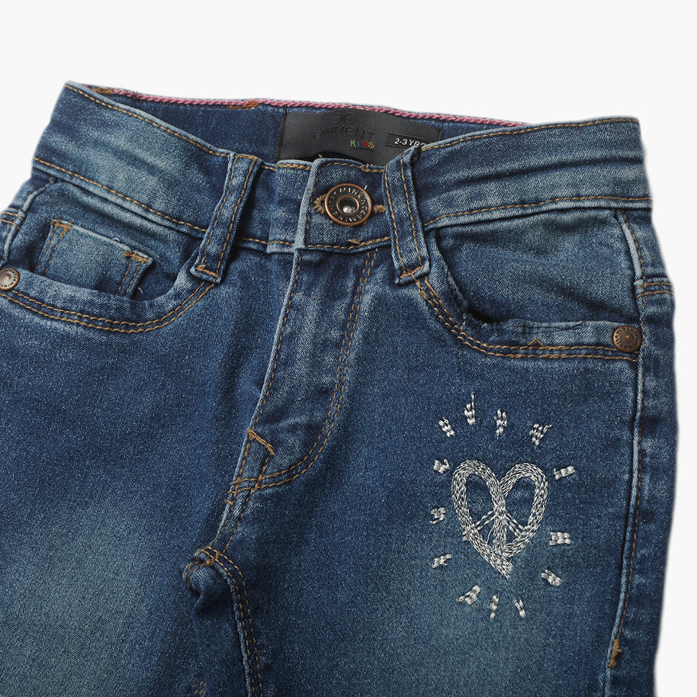 Girls Denim Pant - Blue, Girls Pants & Capri, Chase Value, Chase Value