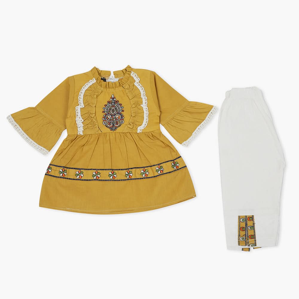 Girls Shalwar Suit - Light Brown, Girls Shalwar Kameez, Chase Value, Chase Value