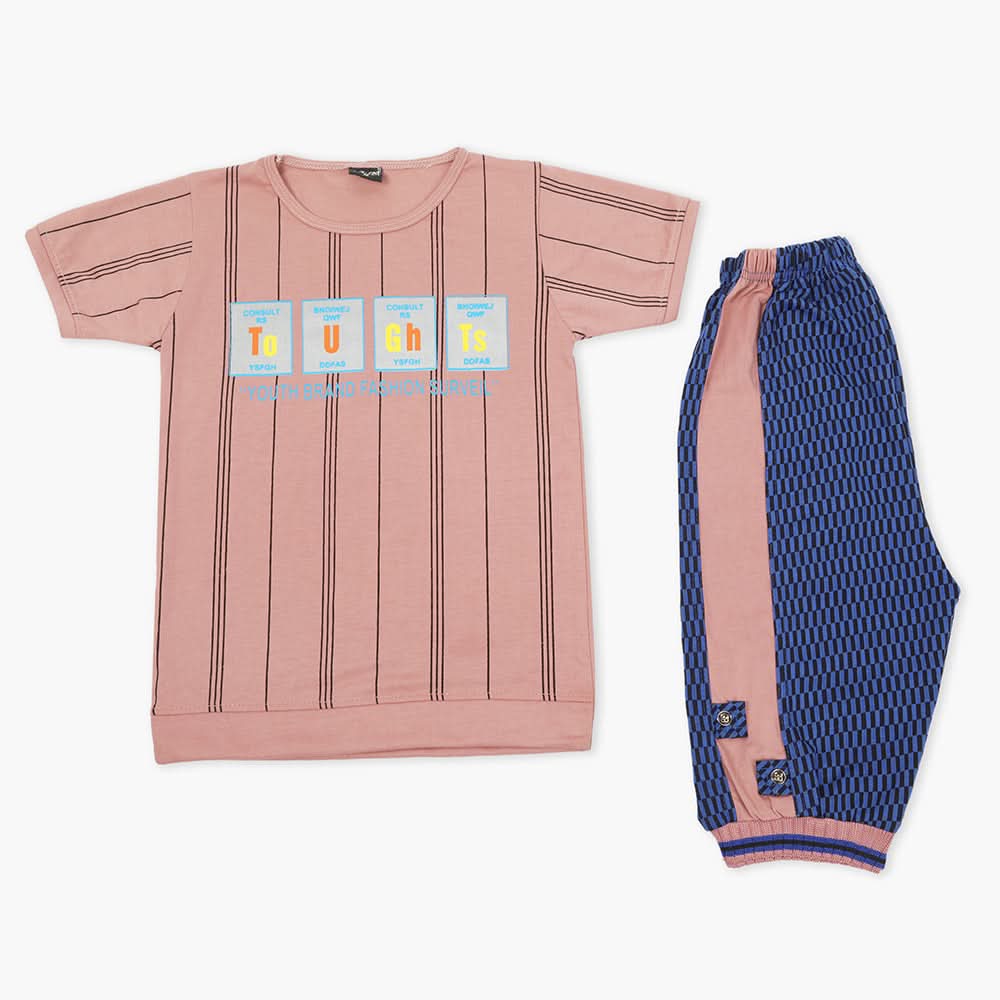 Boys Half Sleeves Suit - T-Pink, Boys Sets & Suits, Chase Value, Chase Value