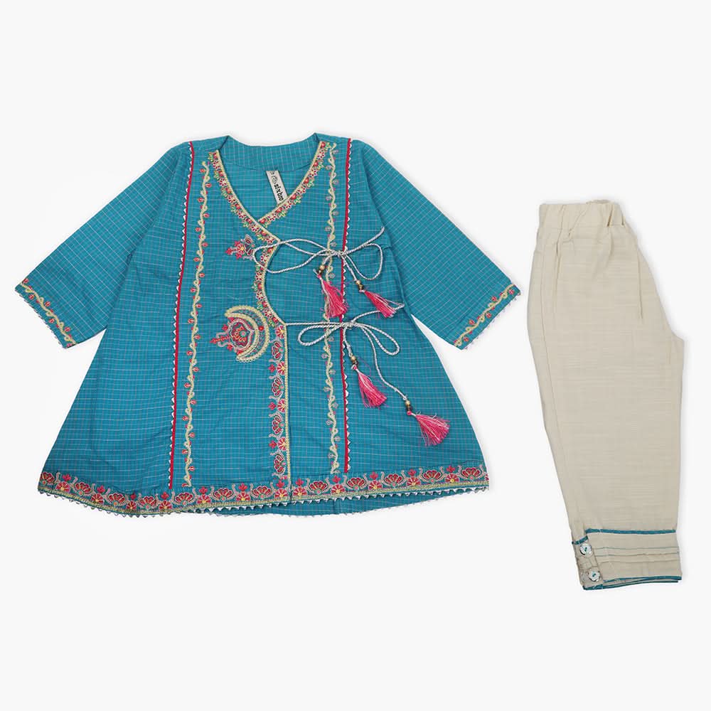 Girls Shalwar Suit - Sky Blue, Girls Shalwar Kameez, Chase Value, Chase Value