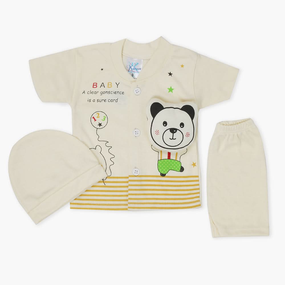 Newborn Boys Half Sleeves Suit - Fawn, Newborn Boys Sets & Suits, Chase Value, Chase Value