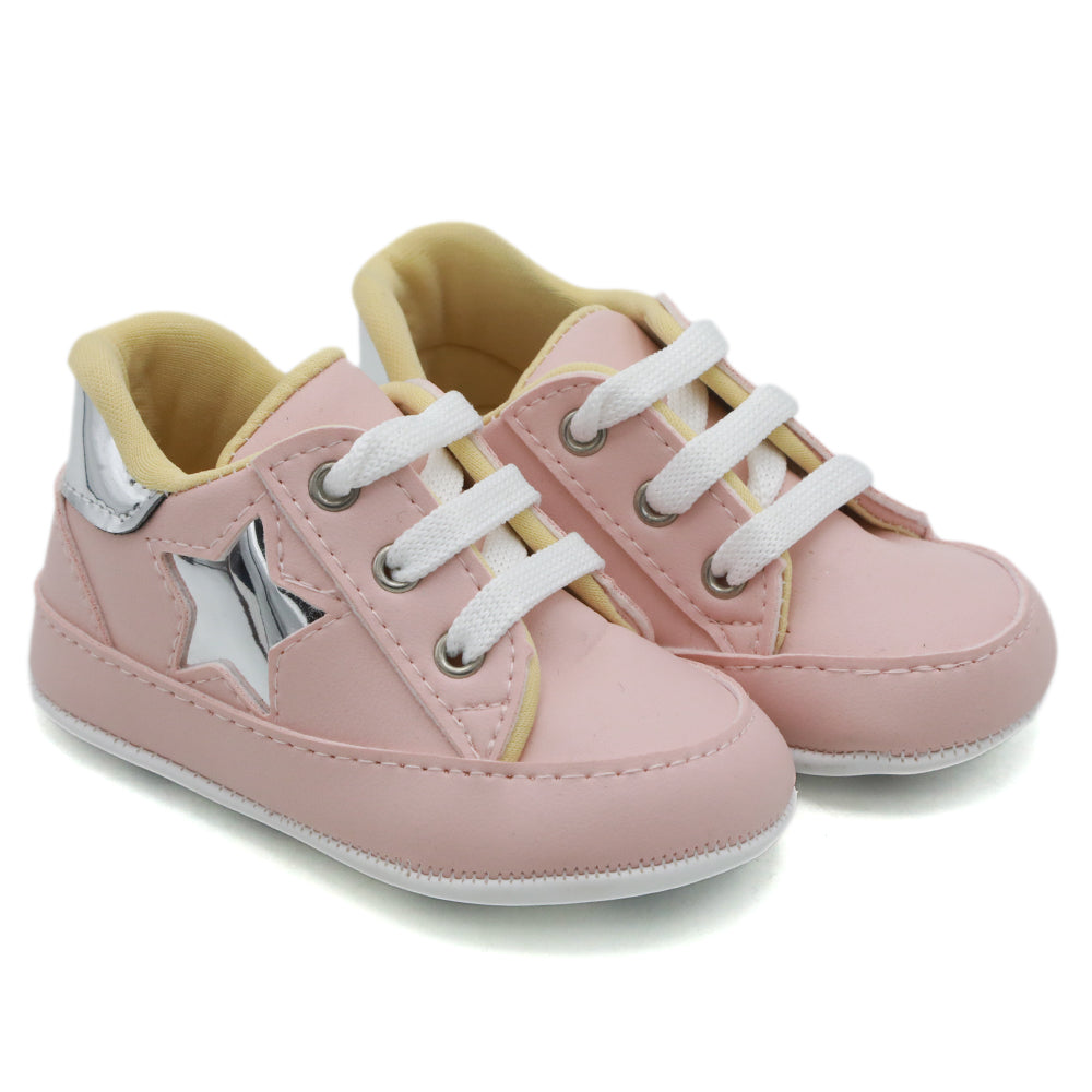 Newborn Girls Booties Shoes - Tea Pink, Newborn Caps, Shoes & Socks, Chase Value, Chase Value