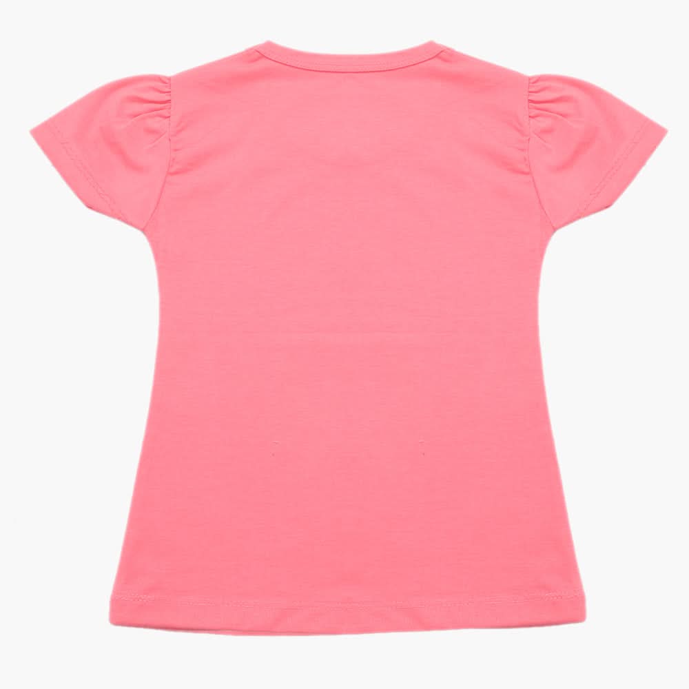 Girls Half Sleeves T-Shirt - Light Pink, Girls T-Shirts, Chase Value, Chase Value