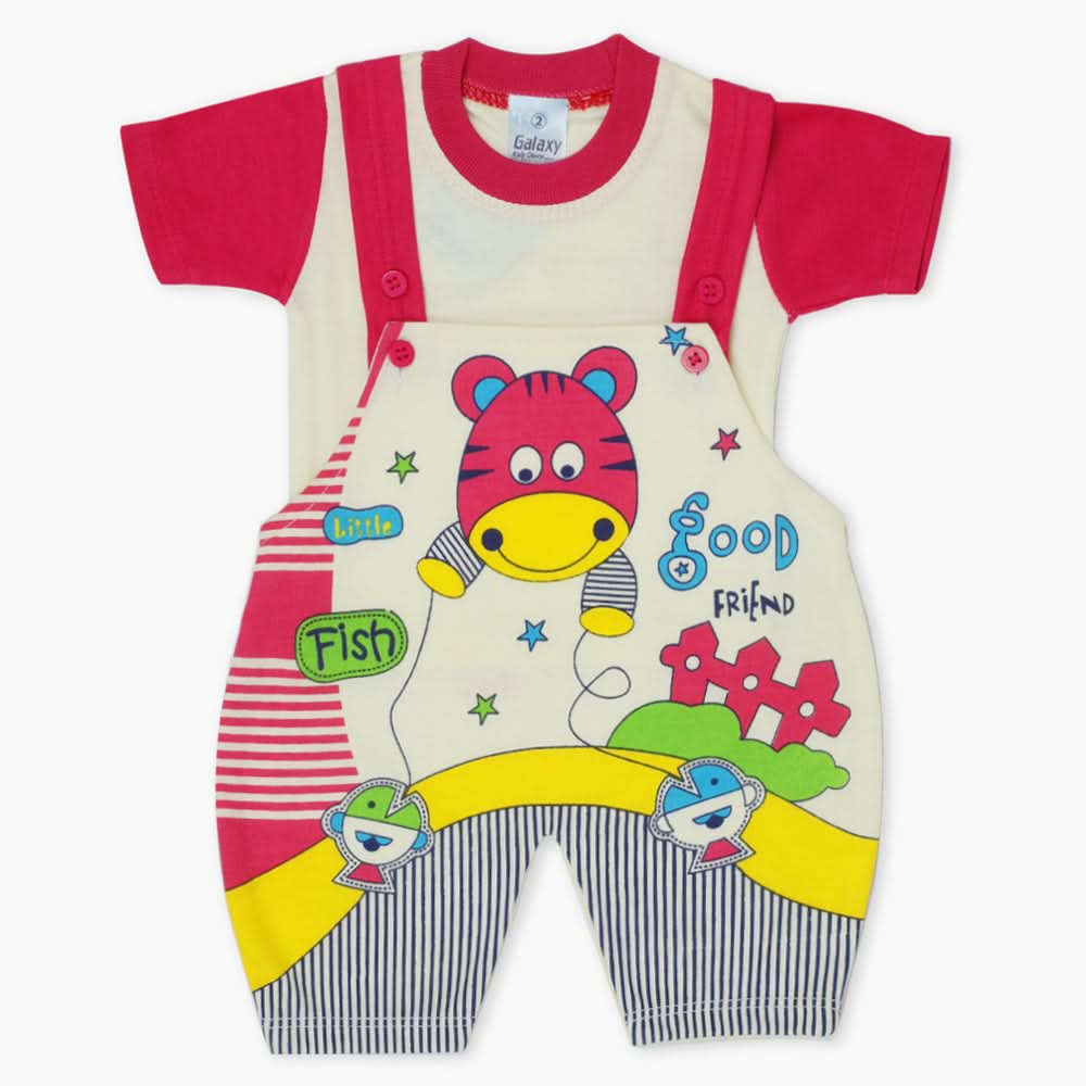 Newborn Boys Half Sleeves Romper - Dark Pink, Newborn Boys Rompers, Chase Value, Chase Value