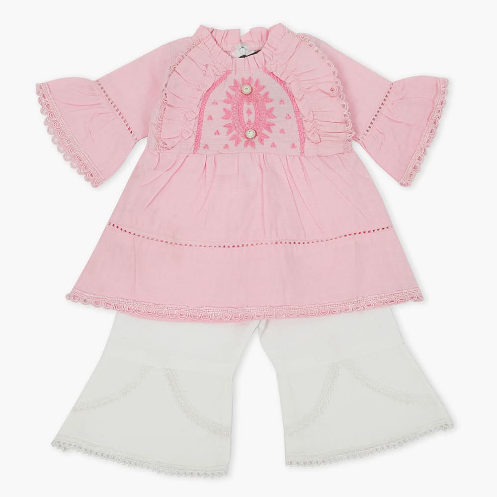 Girls Half Sleeves Suit - Pink, Girls Suits, Chase Value, Chase Value