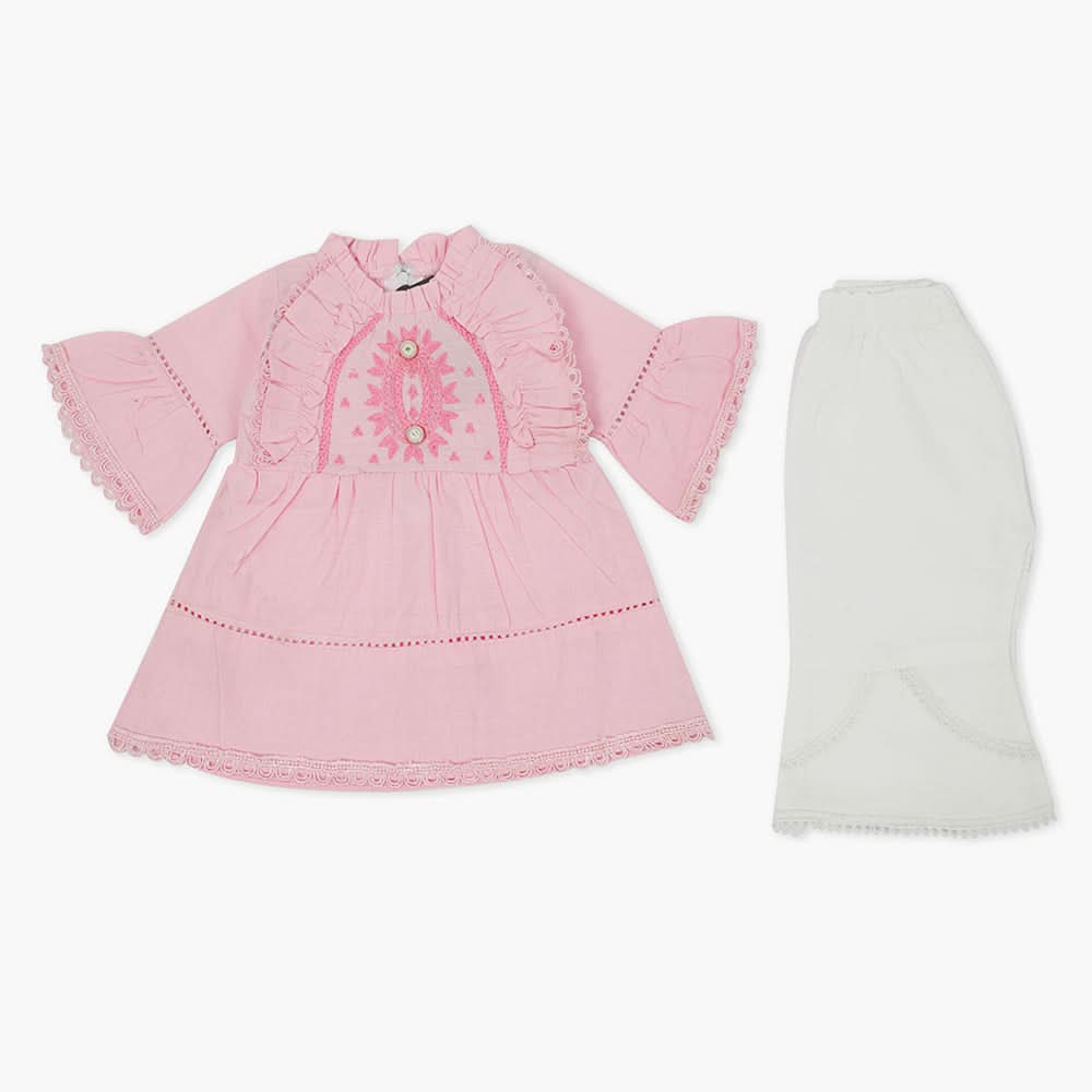 Girls Half Sleeves Suit - Pink, Girls Suits, Chase Value, Chase Value