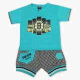 Boys Half Sleeves Short Suit - Sea Green, Boys Sets & Suits, Chase Value, Chase Value