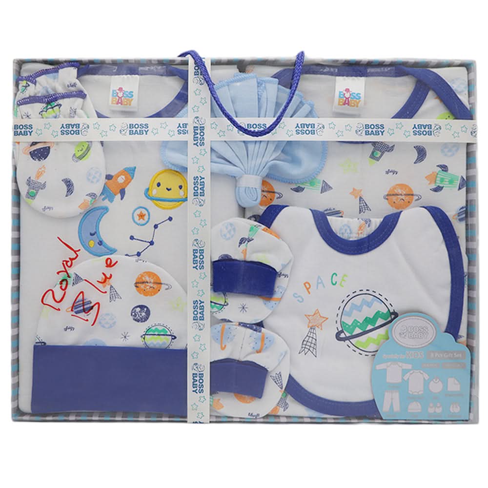 Newborn Gift Set 8Pcs - Royal Blue, Kids, Gift Set, Chase Value, Chase Value