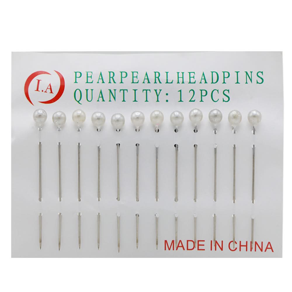 Scarf Pin 12Pc Card - White, Women Scarf Pins & Brooches, Chase Value, Chase Value