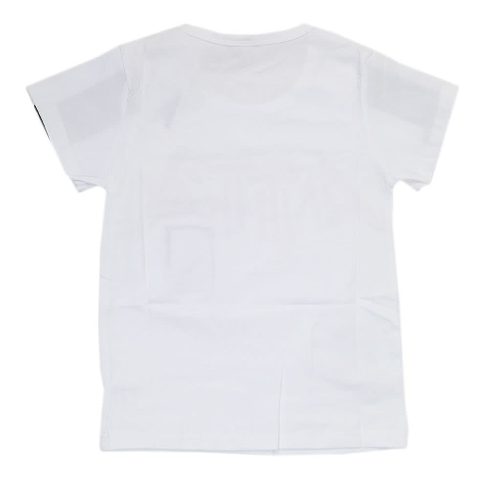 Boys Half Sleeves T-Shirt - White, Kids, Boys T-Shirts, Chase Value, Chase Value