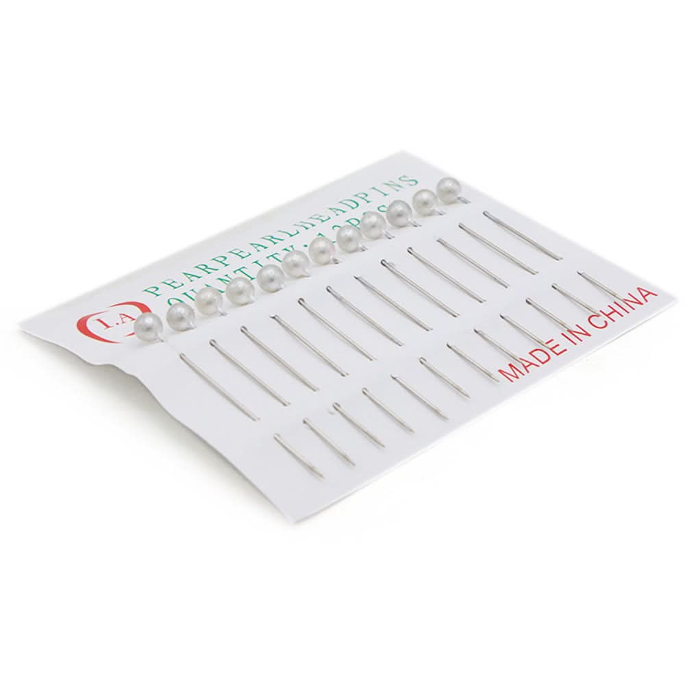 Scarf Pin 12Pc Card - White, Women Scarf Pins & Brooches, Chase Value, Chase Value