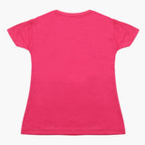 Girls Half Sleeves T-Shirt - Dark Pink, Girls T-Shirts, Chase Value, Chase Value