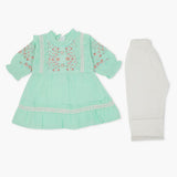 Girls Shalwar Suit - Cyan, Girls Shalwar Kameez, Chase Value, Chase Value