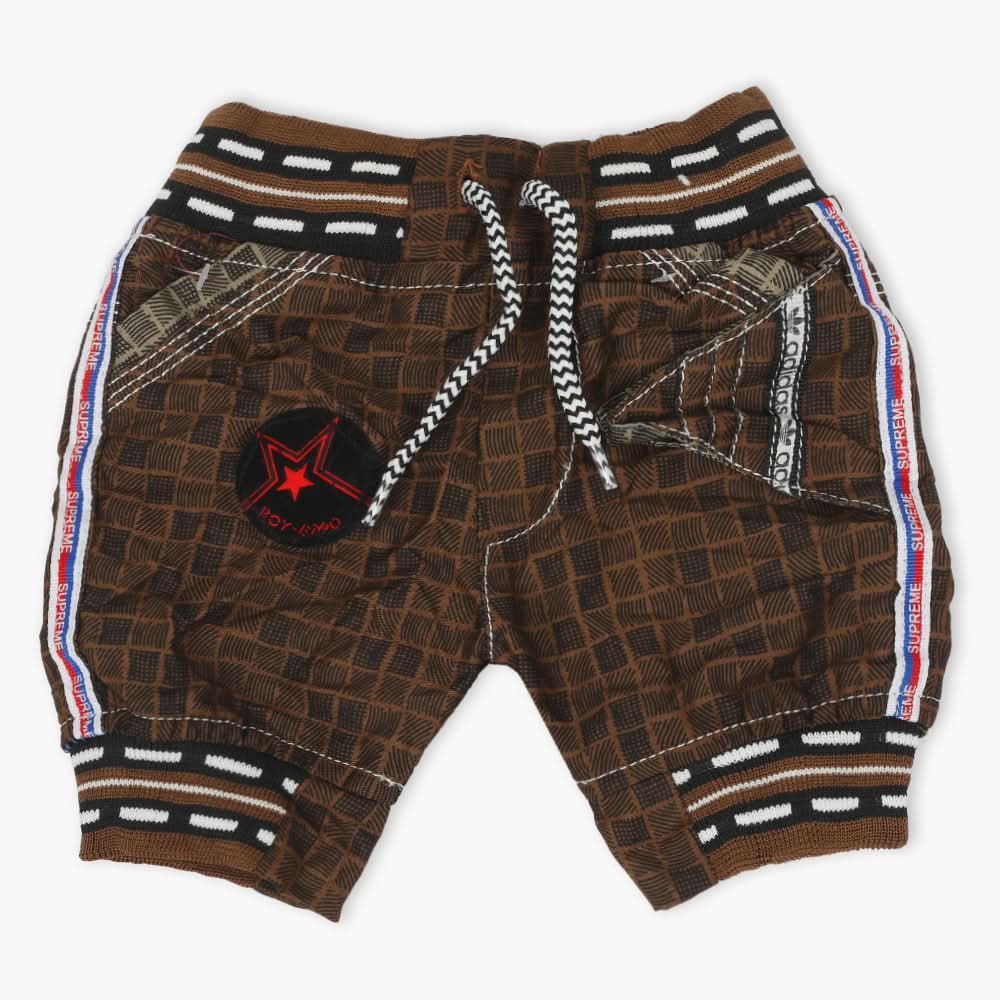 Boys Cotton Short - Brown, Boys Shorts, Chase Value, Chase Value