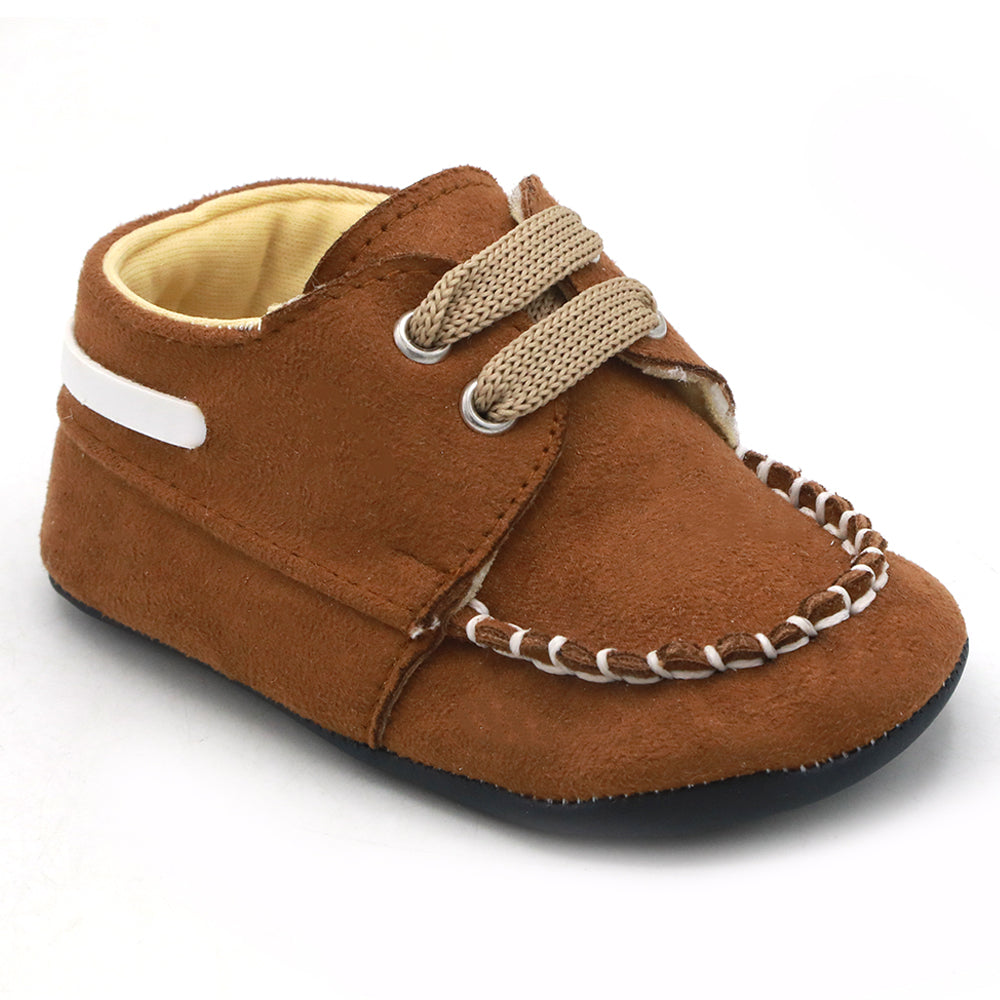 Newborn Boys Booties Shoes - Brown, Newborn Caps, Shoes & Socks, Chase Value, Chase Value