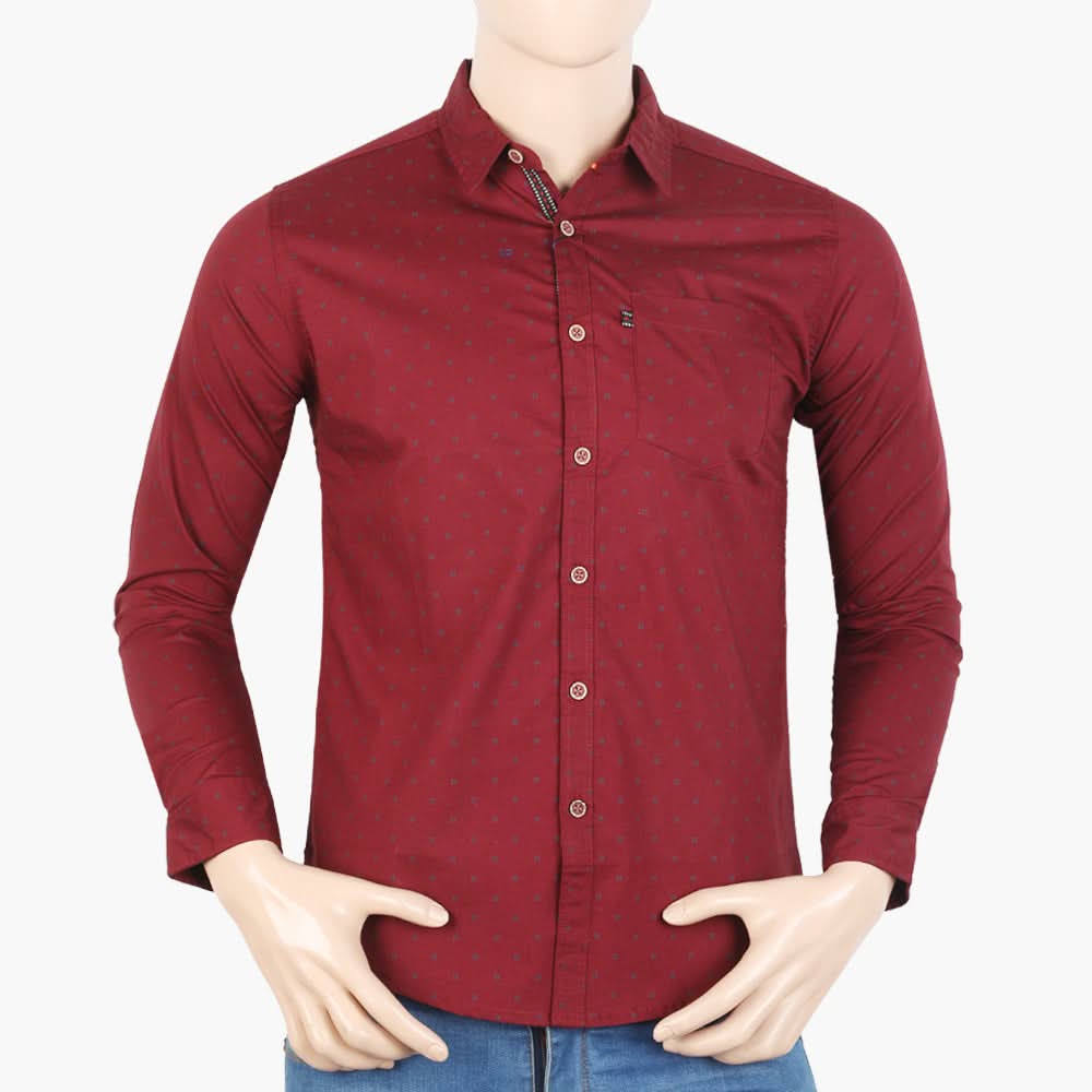 Men's Casual Shirt - Maroon, Men's Shirts, Chase Value, Chase Value