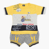Boys Half Sleeves Suit - Yellow, Boys Sets & Suits, Chase Value, Chase Value