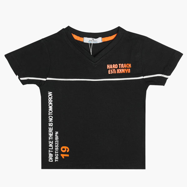 Eminent Boys Half Sleeves T-Shirt - Black, Boys T-Shirts, Eminent, Chase Value