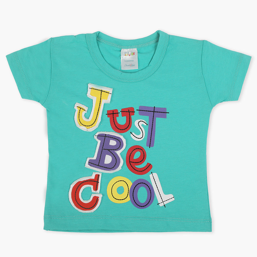 Newborn Boys Half Sleeves T-Shirt - Sea Green, Newborn Boys Shirts & T-Shirts, Chase Value, Chase Value