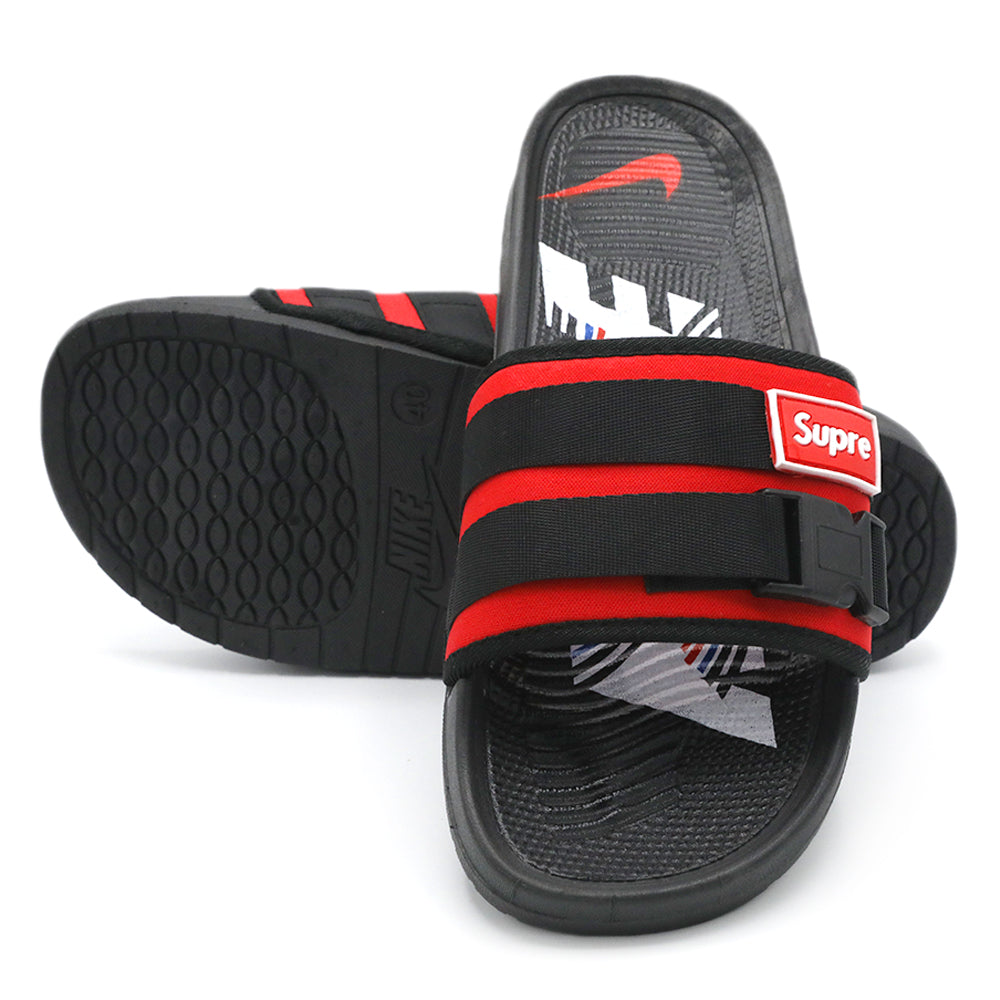Men's Slider - Red, Men's Slippers, Chase Value, Chase Value