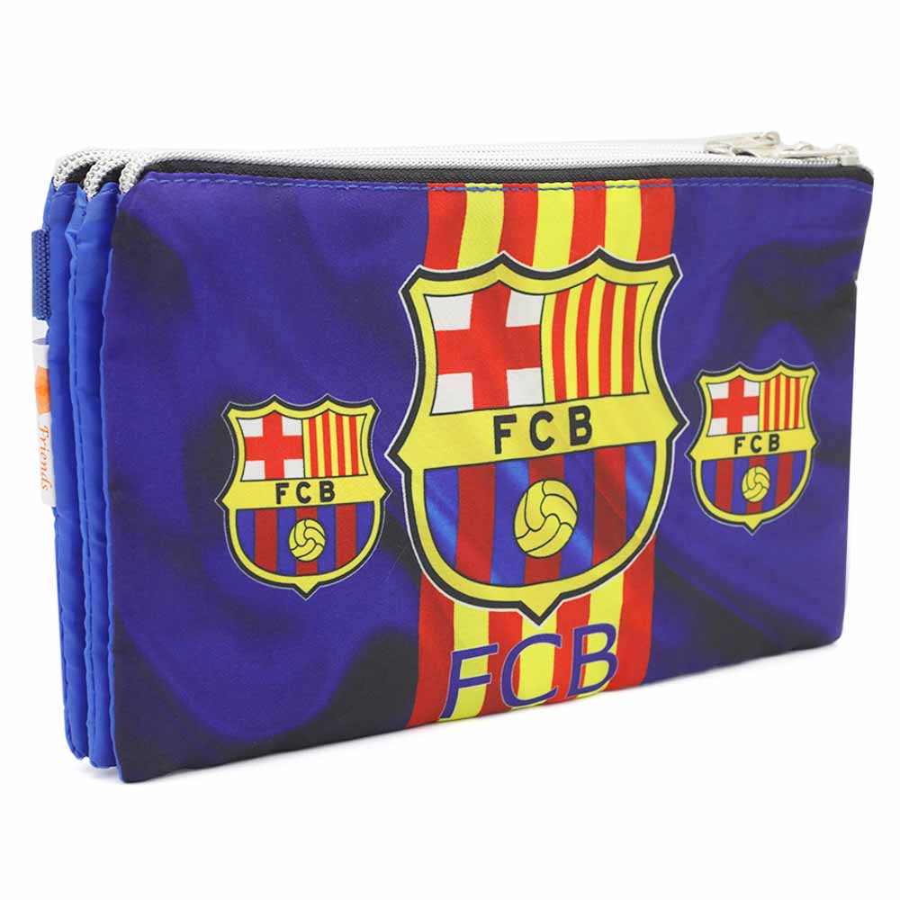 Pencil Pouch Three Zipper - Blue, Pencil Boxes & Stationery Sets, Chase Value, Chase Value