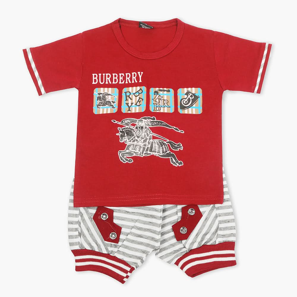 Boys Half Sleeves Suit - Maroon, Boys Sets & Suits, Chase Value, Chase Value