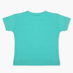 Newborn Boys Half Sleeves T-Shirt - Sea Green, Newborn Boys Shirts & T-Shirts, Chase Value, Chase Value